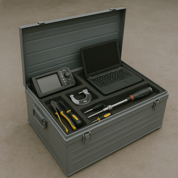 Coffre métallique de transport grande capacité pour outils sensibles