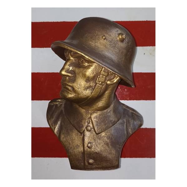 Buste patriotique en plâtre Allemagne années 30