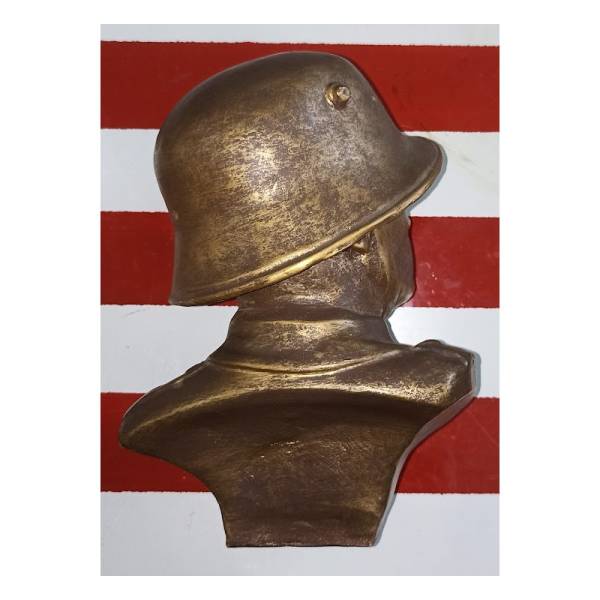 Buste patriotique en plâtre Allemagne années 30