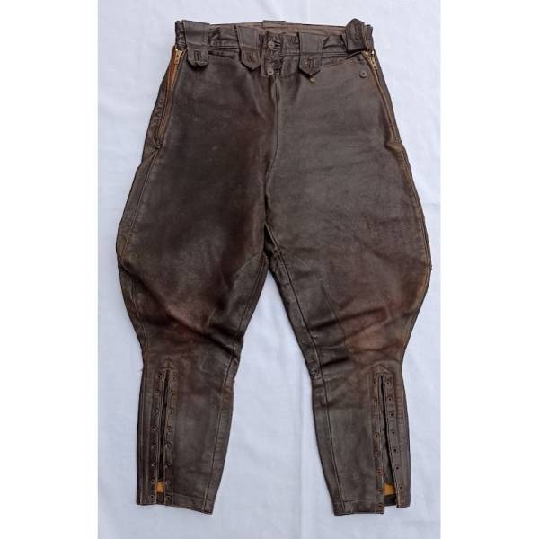 Culotte cuir pilote coupe Golf officier Aviation France 40 WW2 authentique