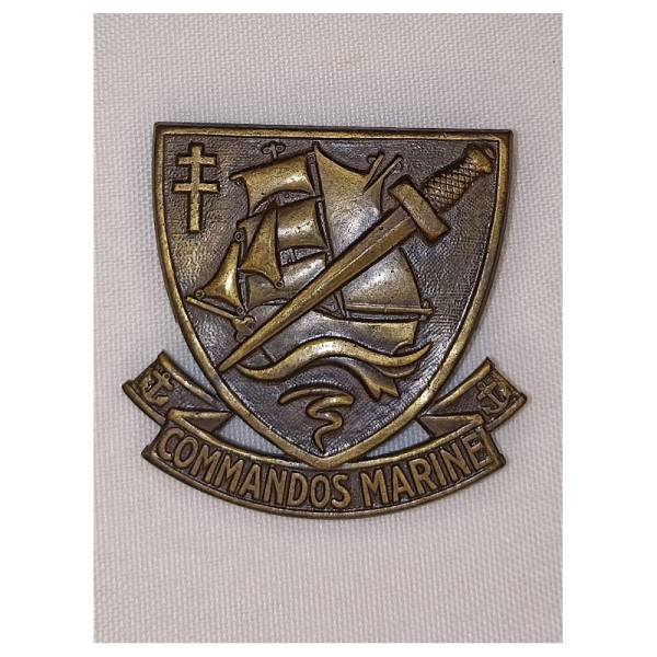 Insigne de béret Commandos de Marine vintage années 60 authentique de collection