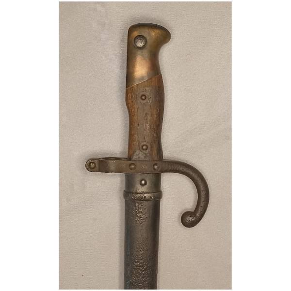 Baïonnette Gras modèle 1878 fabriquée en Allemagne par STEYR pour fusil 1874, pièce d'exception de la guerre 14-18 à destination des collectionneurs exigeants