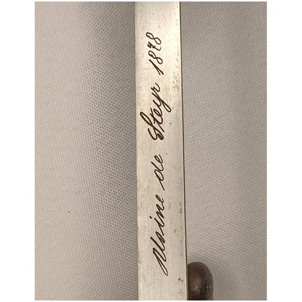 Baïonnette Gras modèle 1878 fabriquée en Allemagne par STEYR pour fusil 1874, pièce d'exception de la guerre 14-18 à destination des collectionneurs exigeants