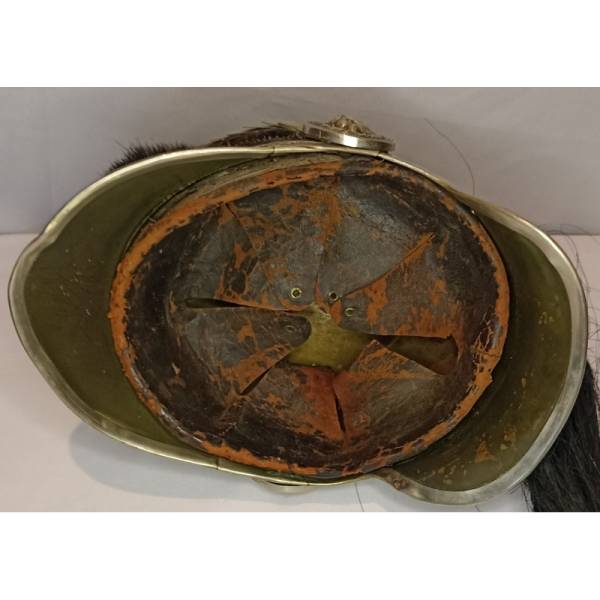 Authentique Casque de Gendarme Monté Modèle 1912 de la Première Guerre Mondiale : Pièce de Collection Rare pour les Passionnés d'Histoire Militaire Française