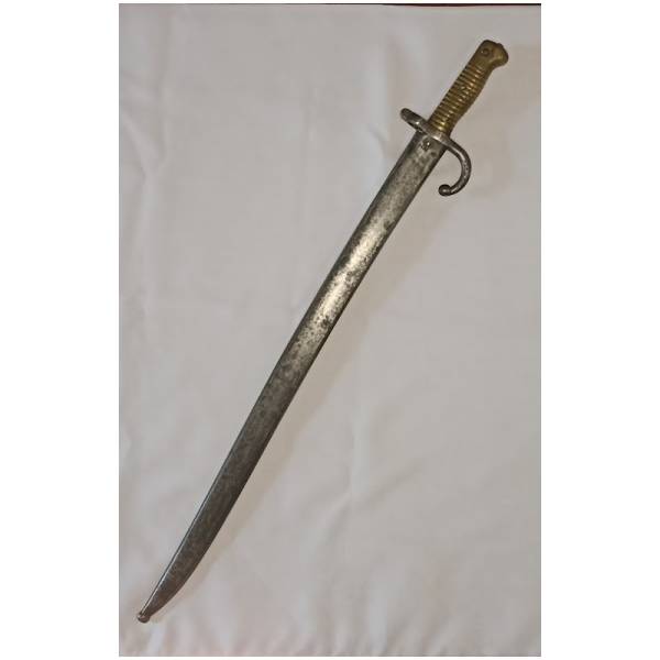 Sabre-baïonnette Chassepot 1866 modifié 1874, authentique pièce XIXe.